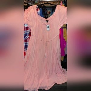 Torrid Midi Challis Maxi Dress in light pink